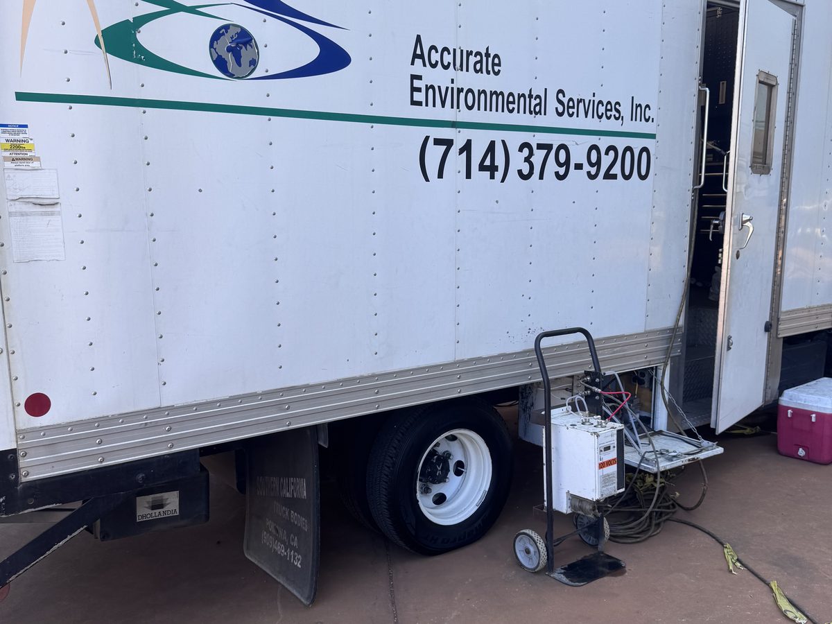 AccuEnviro mobile source testing laboratory at a Southern California facility