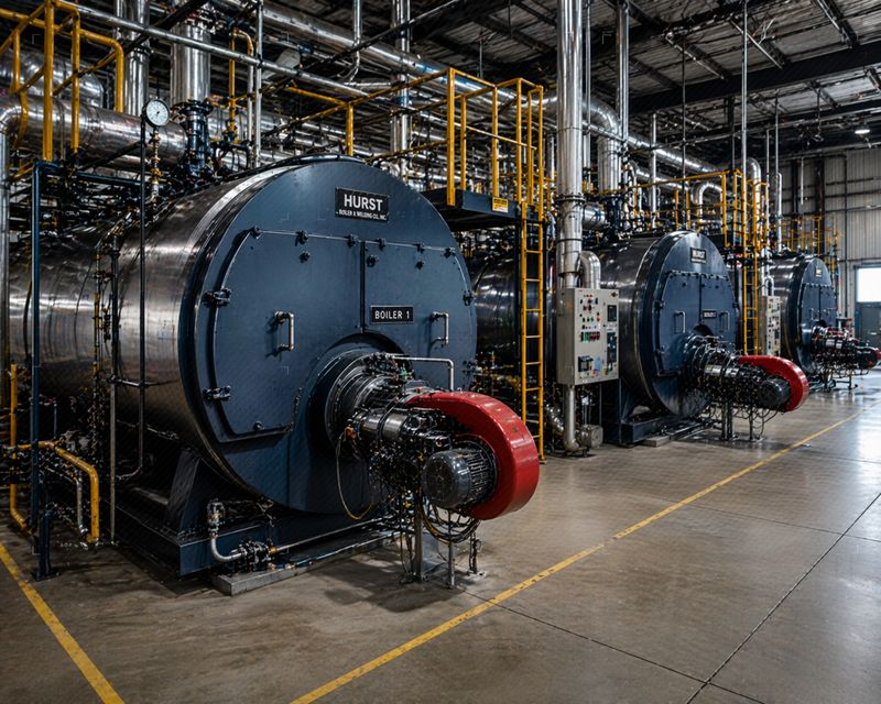 Industrial boiler room
