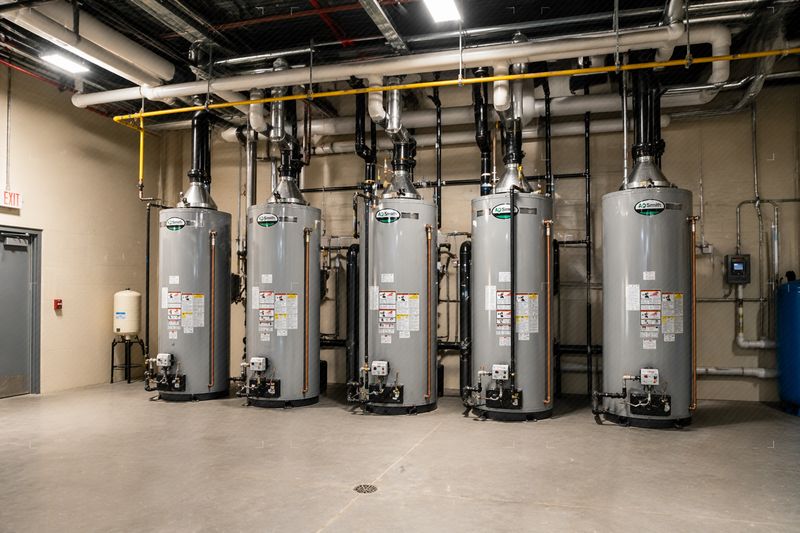 Commercial building boiler room